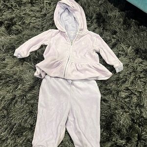 Ralph Lauren velvet purple tracksuit